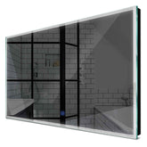 Specchio LED Rettangolare | Pulsante touch | Luce bianca fredda - Reyze Serie Edge Modello 1